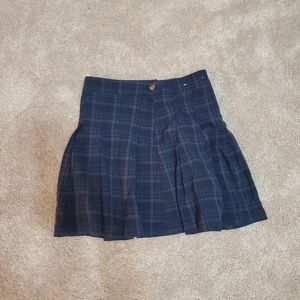 Plaid pleated skirt